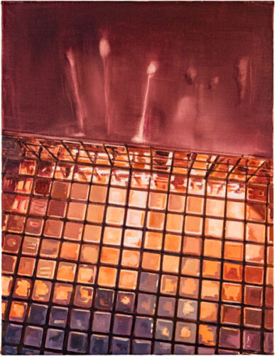 Årets konstnär Lotta Döbling, vinst 1, Glittergolvet, olja på duk.Foto. Per Björkdahl