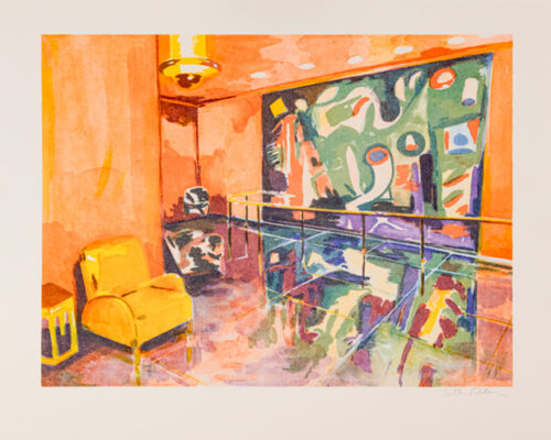 Årets konstnär Lotta Döbling, vinst 26-180, Loungen, litografi.Foto. Per Björkdahl